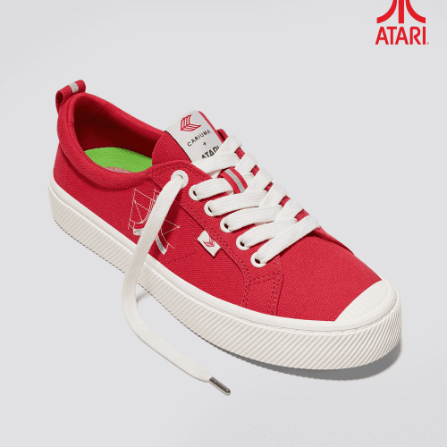 atari oca low red canvas sneaker.fb feed