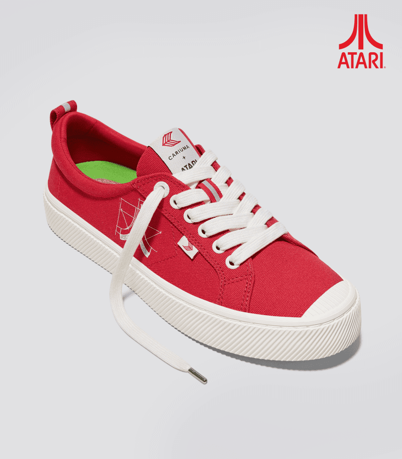 atari oca low red canvas sneaker.fb feed