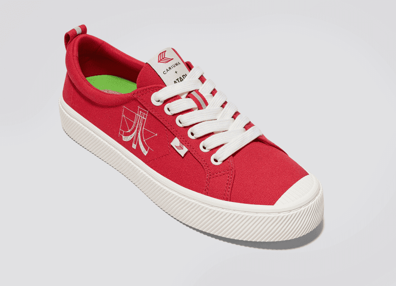 atari oca low red canvas sneaker.slideshow2