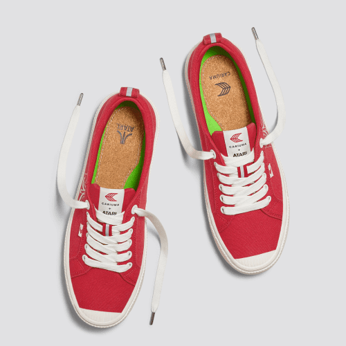 atari oca low red canvas sneaker.slideshow5