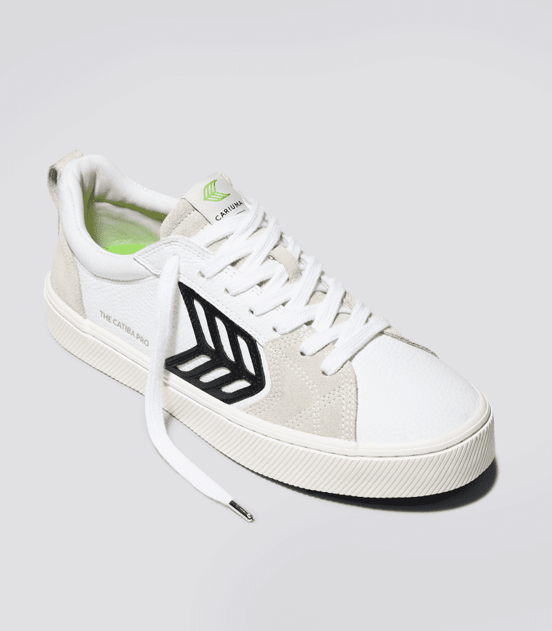 catiba pro white premium leather black sneaker.hover