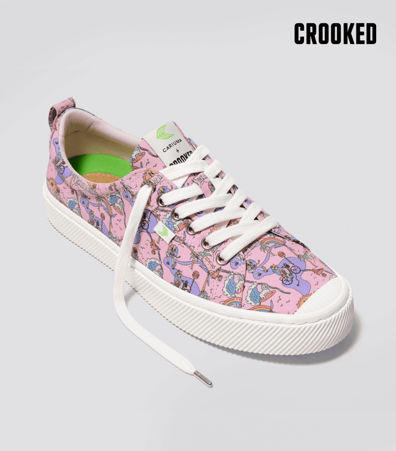 crooked oca low pink graphic print canvas sneaker.fb feed 27448fbd 8fc5 44a7 972d b26ab4e81853