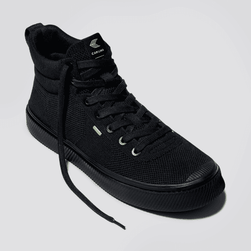 ibi high all black knit sneaker.fb feed