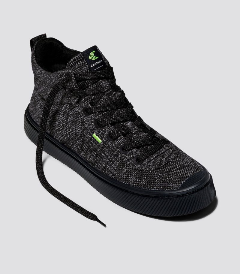 ibi high stone black knit sneaker.fb feed