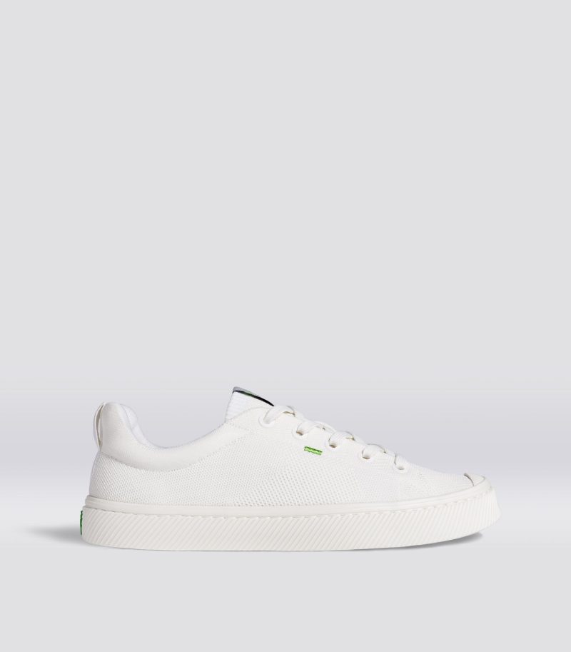 ibi off white knit sneaker men side view