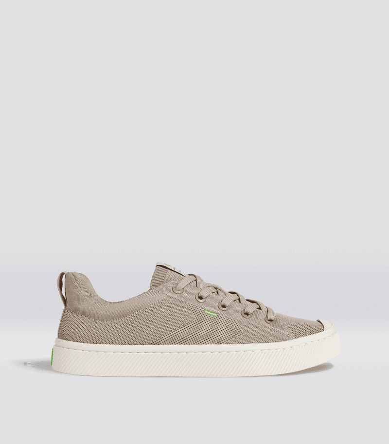 ibi sand beige knit sneaker side view