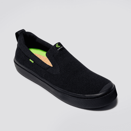 ibi slip on all black knit sneaker.fb feed