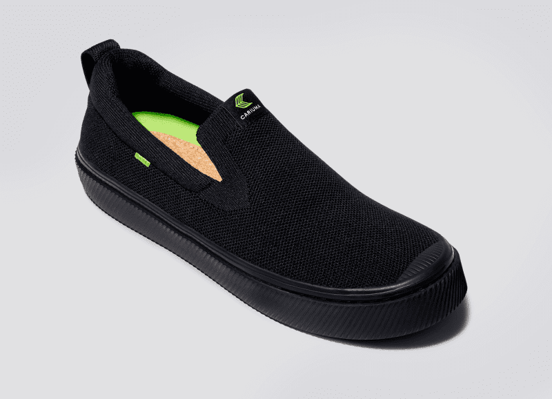 ibi slip on all black knit sneaker.slideshow3