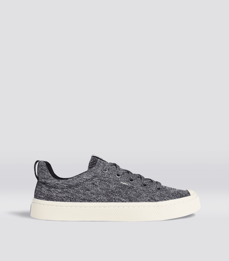 ibi stone grey knit sneaker side view