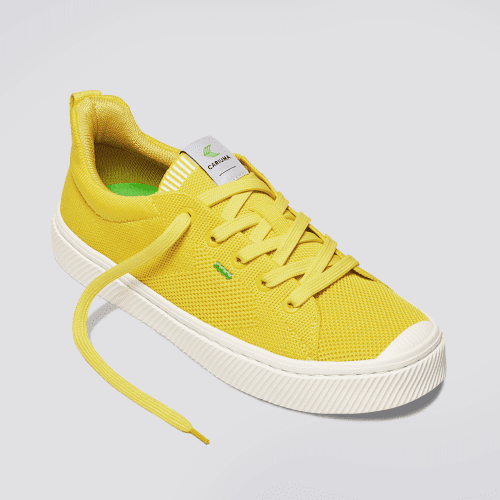 ibi sun yellow knit sneaker women.hover