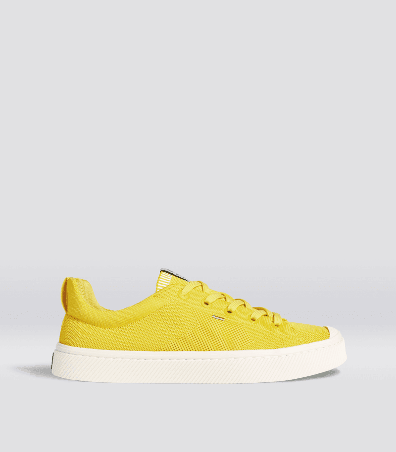 ibi sun yellow knit sneaker.side view 685a55d6 b885 4876 8f56 1c66d4719f13