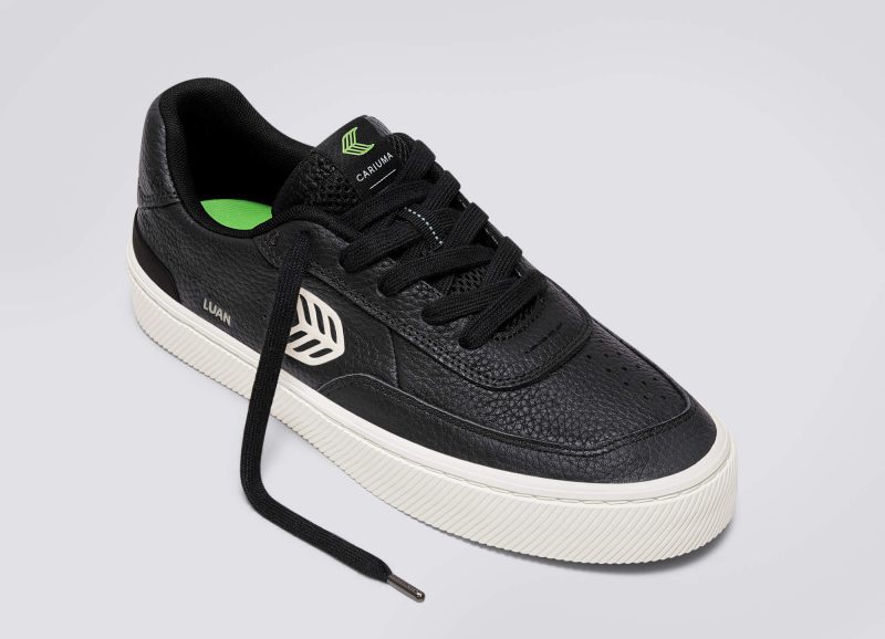 luan pro black premium leather ivory sneaker.slideshow2