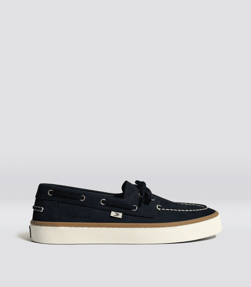 mare navy nubuck shoe.side view