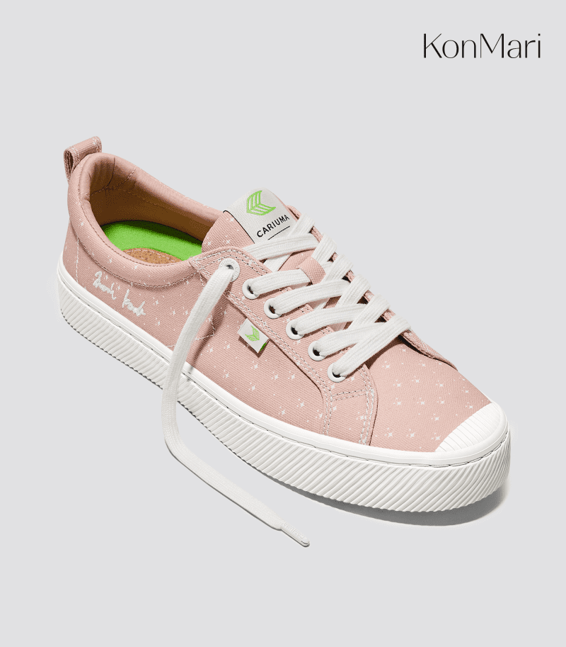 marie kondo rose canvas sneaker.fb feed