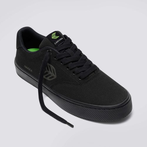 naioca all black canvas sneaker.fb feed