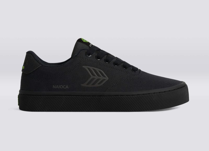 naioca all black canvas sneaker.slideshow1