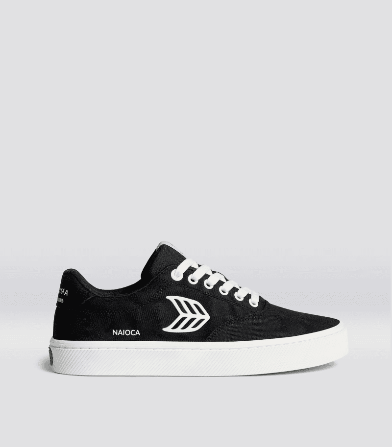 naioca black canvas sneaker.side view 5f77eae4 b31a 4492 9969 4af7a1b72305