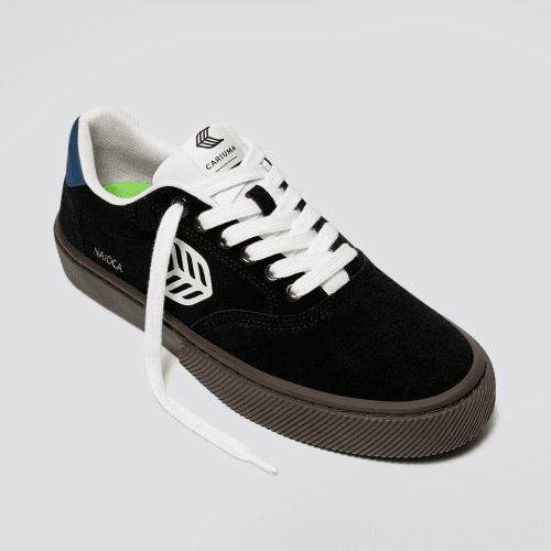 naioca black teak suede sneaker.fb feed