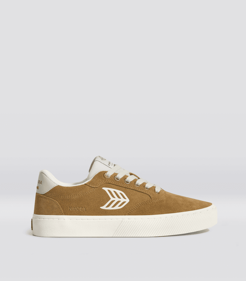 naioca camel suede sneaker.side view