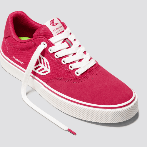 naioca pro pantone viva magenta off white canvas sneaker.slideshow3 052af19a 1c56 4f2c b625 4f9bb8d9a18d