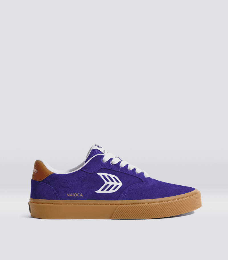 naioca purple gum suede sneaker.side view