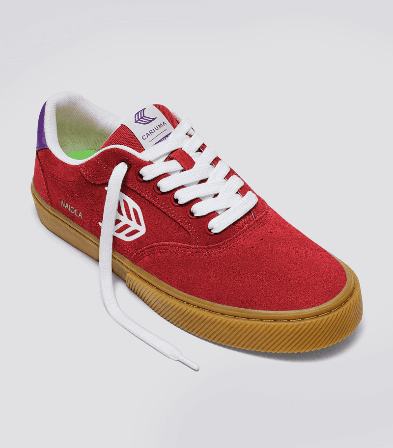 naioca red gum suede sneaker.fb feed