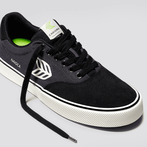 naioca skate off black ivory suede sneaker.feature 1