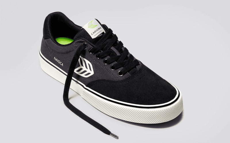 naioca skate off black ivory suede sneaker.feature 1