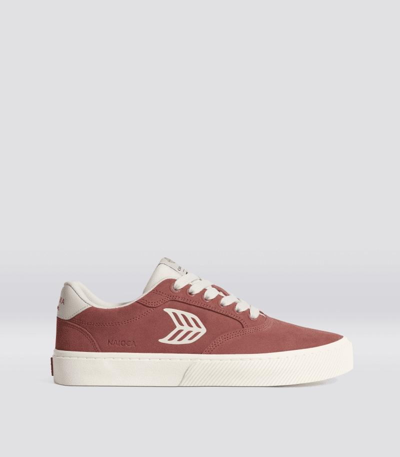 naioca withered rose suede sneaker.side view