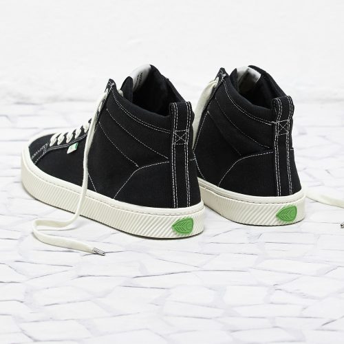 oca high black canvas sneaker women backheel logo.slideshow3