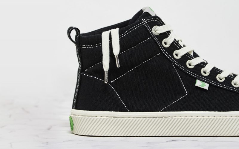 oca high black canvas sneaker women side view.feature 6 081a683e 6787 4375 b073 4df683b3daab