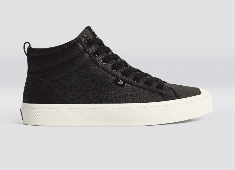 oca high black premium leather dark khaki suede sneaker.slideshow1