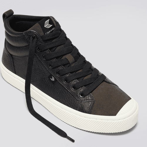 oca high black premium leather dark khaki suede sneaker.slideshow2 a2f9d9ec 55fe 44a5 86f9 1c98a44eda6a