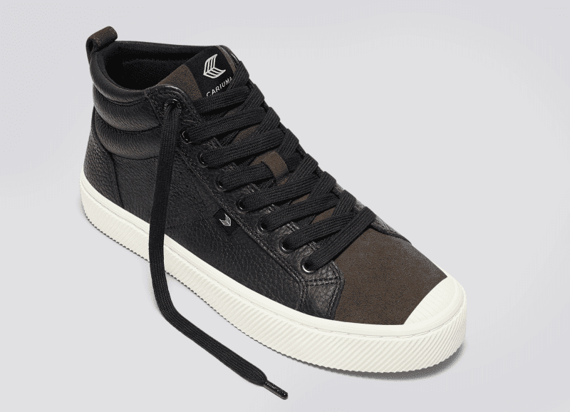 oca high black premium leather dark khaki suede sneaker.slideshow2 a2f9d9ec 55fe 44a5 86f9 1c98a44eda6a