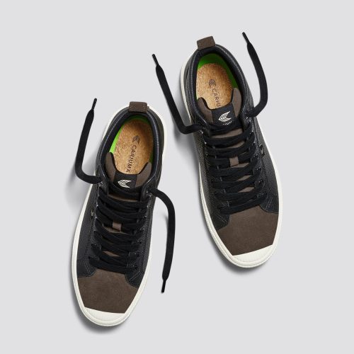 oca high black premium leather dark khaki suede sneaker.slideshow5 f5c9bd1d d06e 493a 93e1 ed72a69087fc