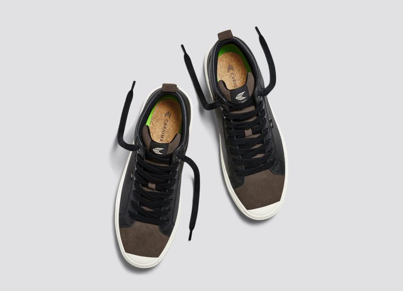 oca high black premium leather dark khaki suede sneaker.slideshow5 f5c9bd1d d06e 493a 93e1 ed72a69087fc