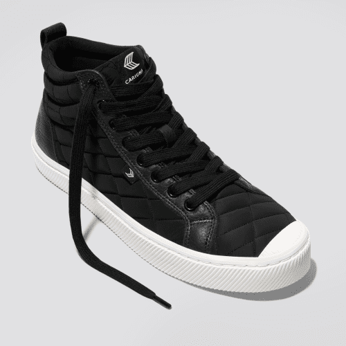 oca high black quilt recycled sneaker.hover