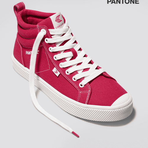 oca high pantone viva magenta off white canvas sneaker.fb feed