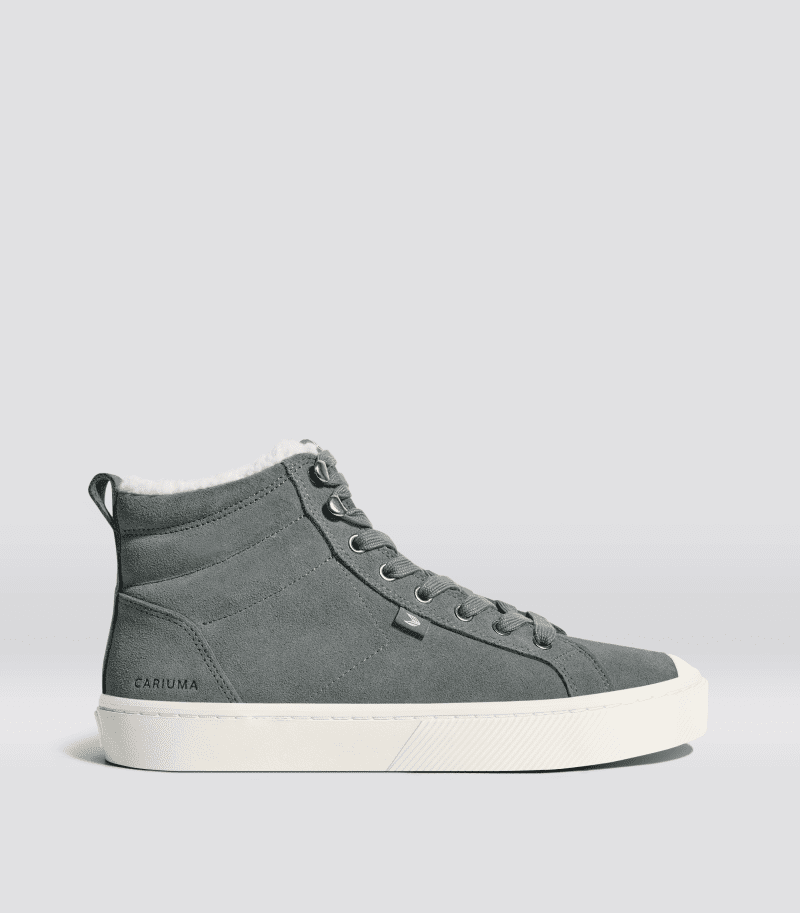 oca high therma hooks charcoal grey suede sneaker.side view 6a719eb9 398c 47f5 af2f 4dd75f616ba4