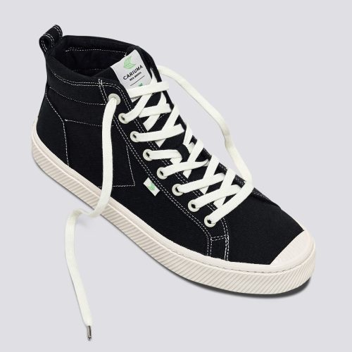 oca high washed black contrast thread canvas sneaker.hover