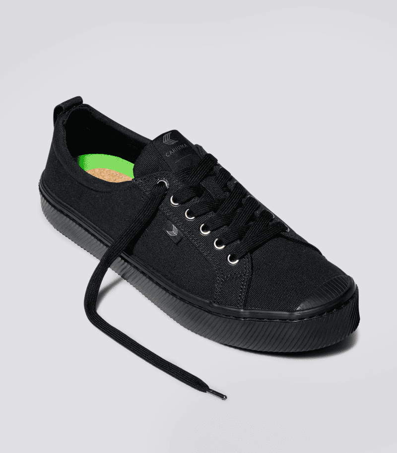 oca low all black canvas sneaker.fb feed