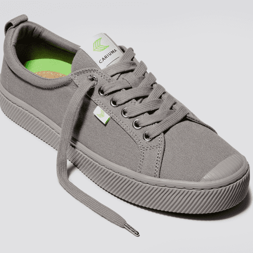 oca low all grey canvas sneaker.feature 1