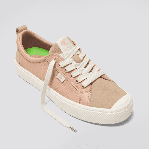 oca low beige nude suede premium leather sneaker.fb feed