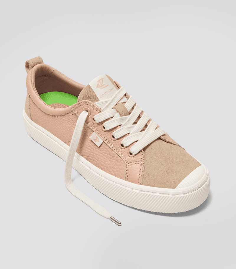 oca low beige nude suede premium leather sneaker.fb feed