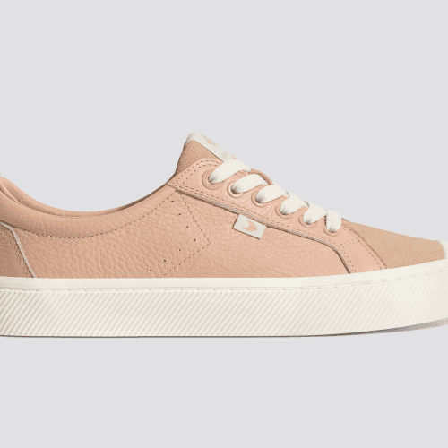 oca low beige nude suede premium leather sneaker.slideshow1