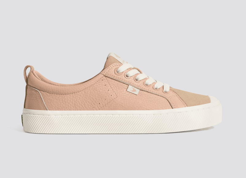 oca low beige nude suede premium leather sneaker.slideshow1