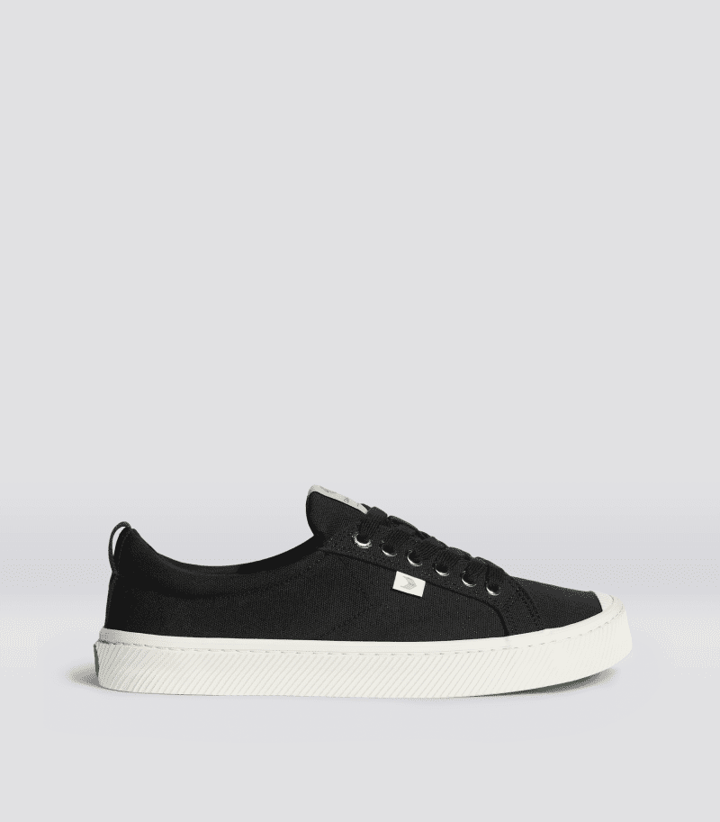 oca low black canvas sneaker side view 06a459bd 461b 4086 adc6 e9e38625bffb