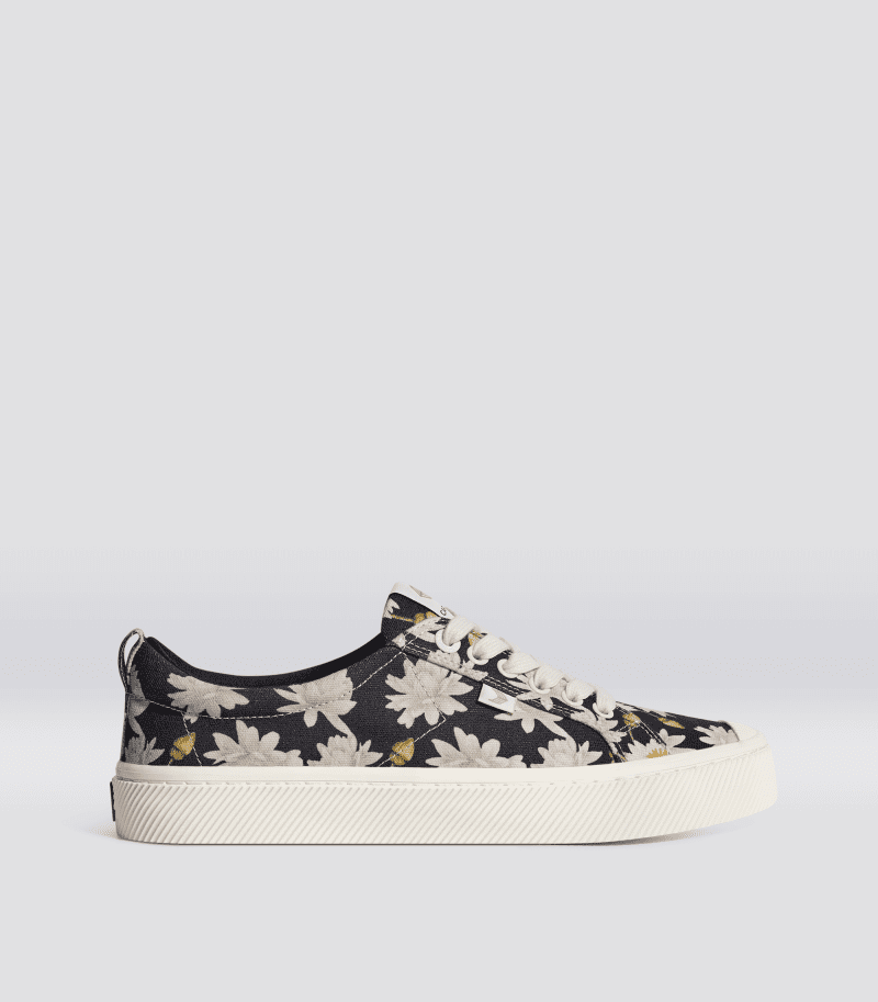 oca low black giant lilies canvas sneaker.side view 71c7610a 9f0c 43a5 b5da 43d948a7bc17