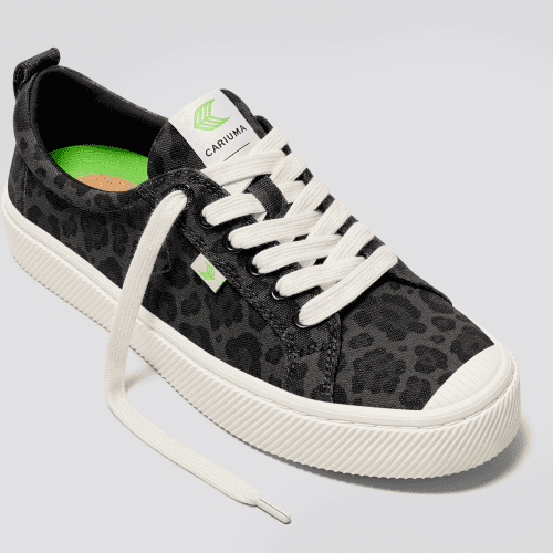 oca low black jaguar print canvas sneaker.slideshow2