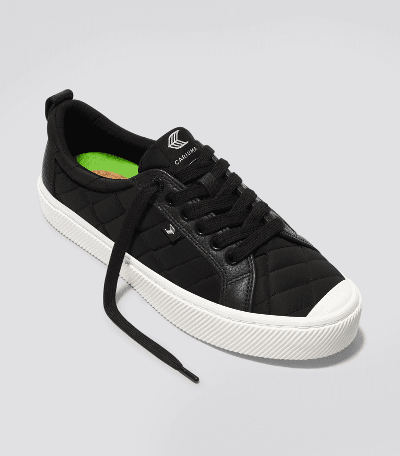 oca low black quilt recycled sneaker.fb feed